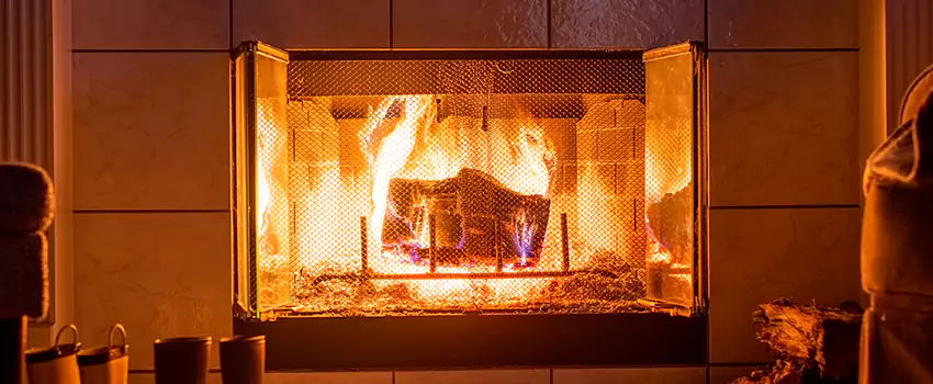 Mendota Hearth Landscape Fireplace Installation in Pottsville, Pennsylvania